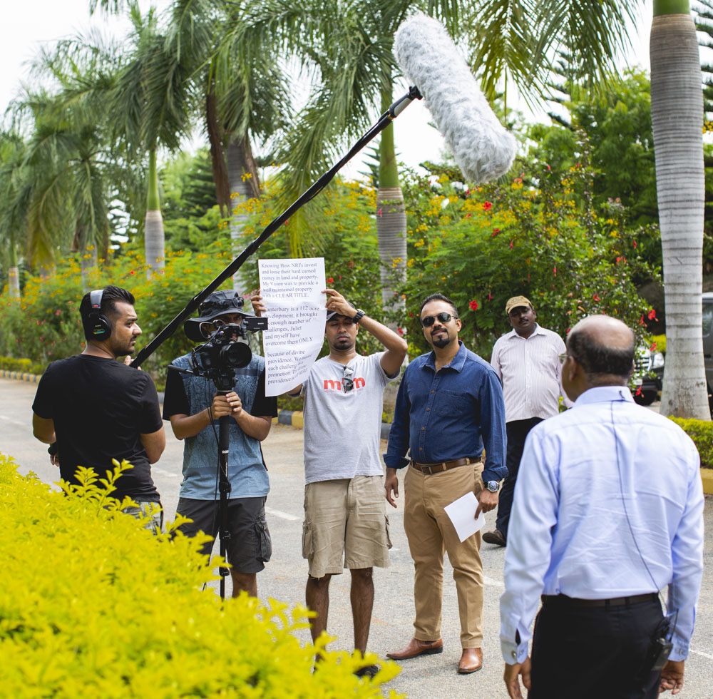 The DCAM crew shooting shooting a Corporate Video for Canterbury Castles.